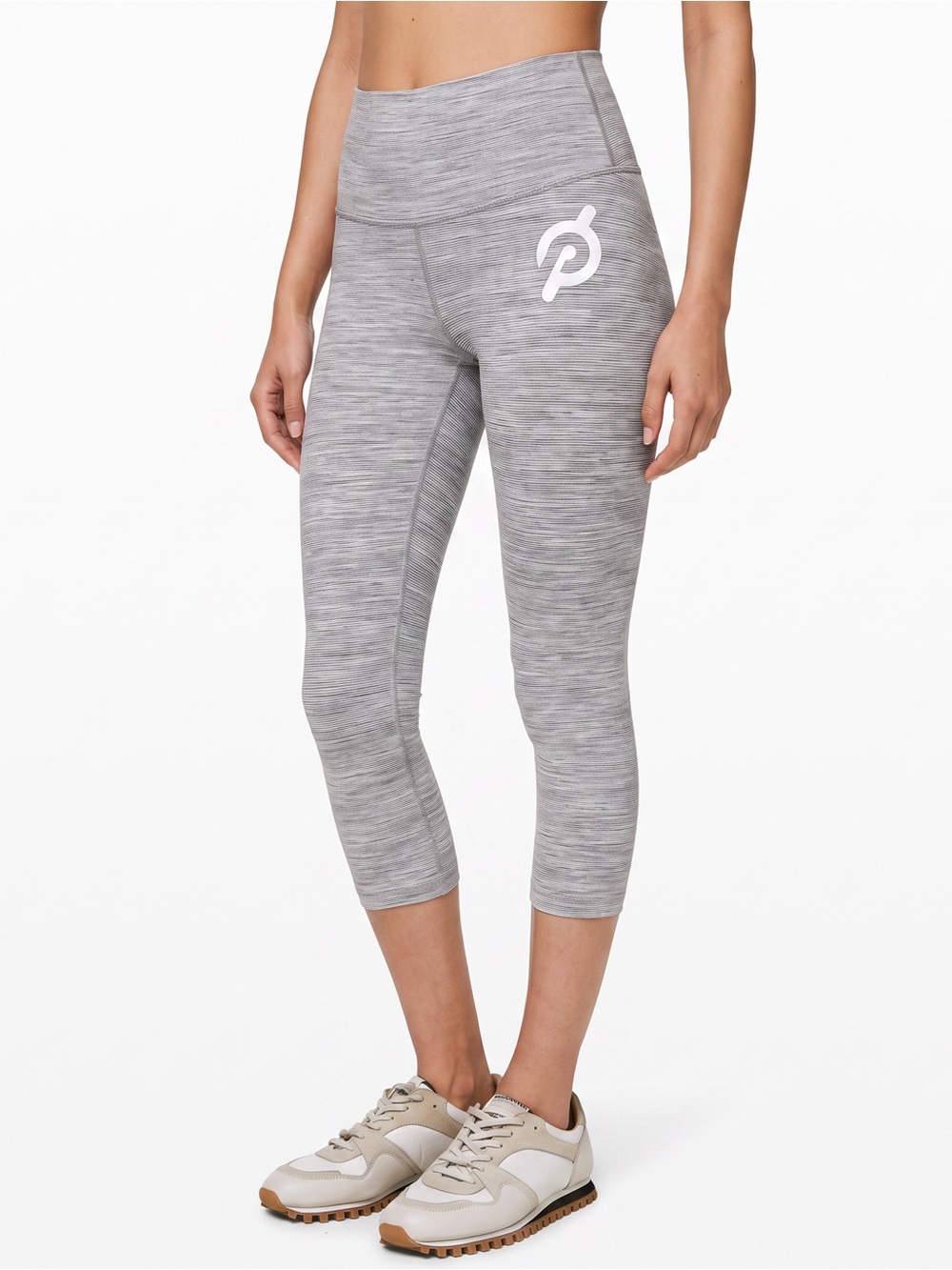 Peloton x Lululemon High-Waist Grey Capri Leggings